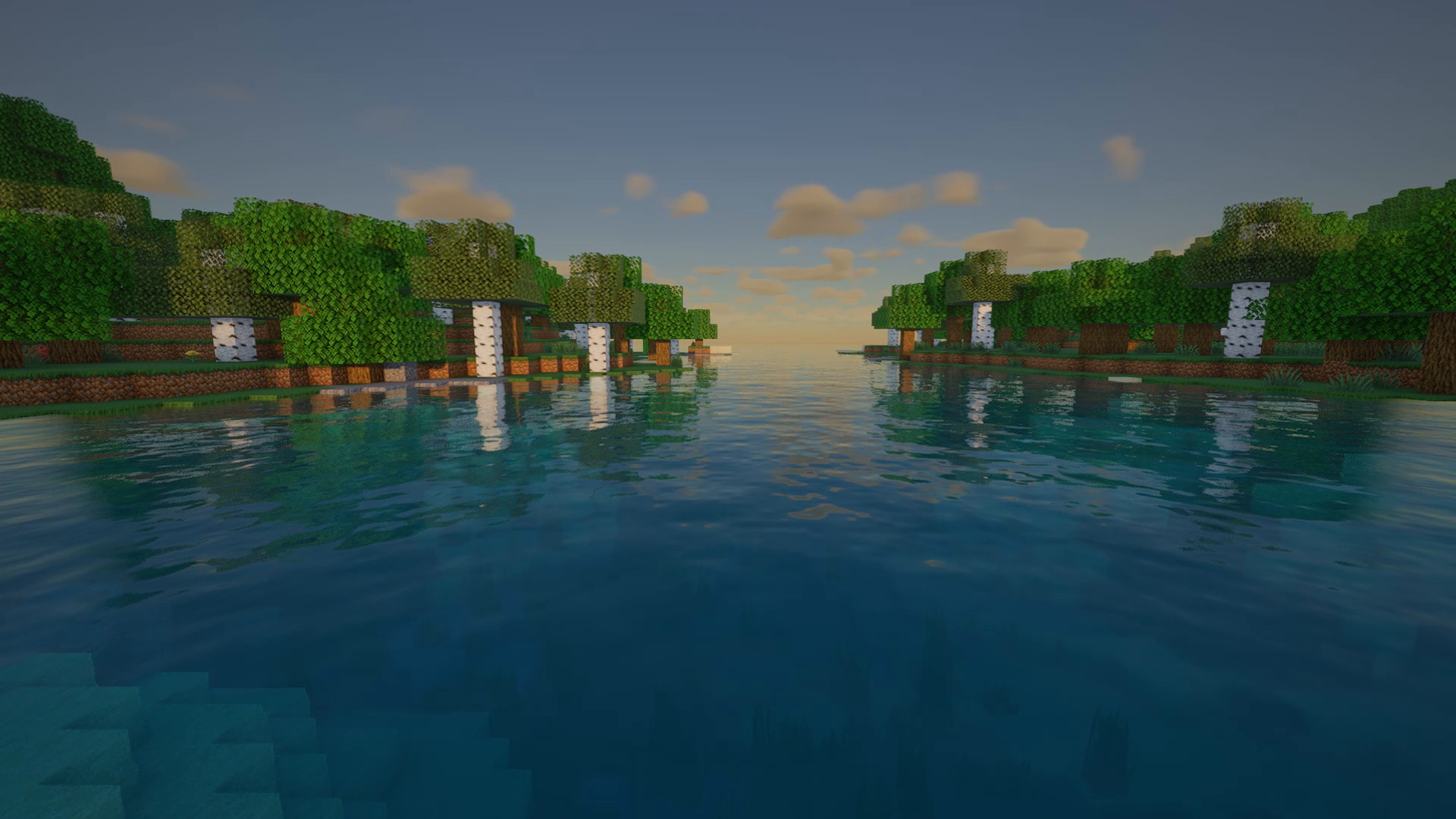 Clear water with reflections