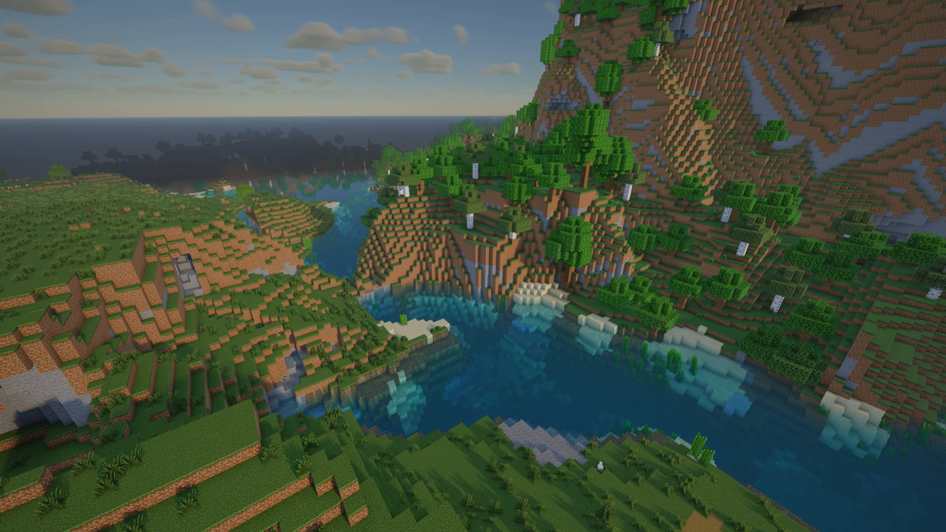 Flying over the village